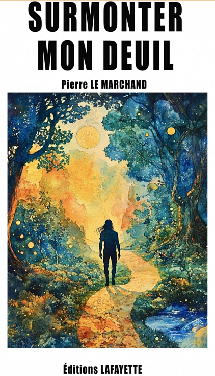 Couverture du livre : un personnage marchant le long d'un cours d'eau