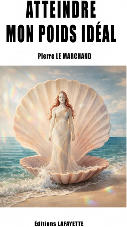 Couverture du livre : une personne dans une coquille Saint-Jacques sur la plage